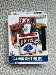 Bicycle Games On The Go Family Card Games Set, With Zip Case, NEW!