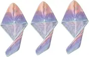 Beavorty Lady Hair Drying Cap Set 3pcs Quick Drying Towels for Bath Fiber Hair Dry Towels Super Absorbent for Women Home Travel