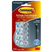 3M Command XA006701628 Round Cord Clips - Clear Strips [XA006701628]