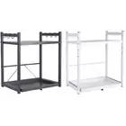 Microwave Oven Rack with Hooks Over Microwave Shelf Carbon Steel for Countertop