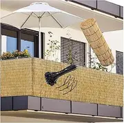 Outdoor Bamboo Screen Fence, Natural Fencing Rolls, Privacy Fence,Decorative Fences,Hand-Woven,Sun Shade,Waterproof,Bamboo Fencing for Outdoor, Restaurant, Hotel, Patio(0.9 * 10m(3 * 32.8ft))