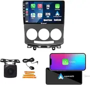 [KUNFINE] Car CarPlay Android Auto Navigation Stereo GPS Radio Reverse Camera Display 9" IPS Touchscreen Headunit Tablet Pad Media Player for Mazda 5 2005-2010, if Applicable Quad Core 2G+32G