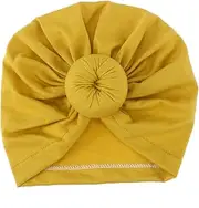 [Holibanna] Turban Knot Headbands Stretchable Hat for Adorable Yellow Turban for Newborns for Showers and Family Photos
