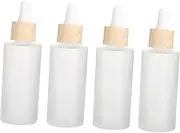 50ml Essential Oil Dropper Bottles 4 Pack Frosted Glass Oil Dispensing Bottles Perfume Sample Holder