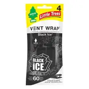 Little Trees Vent Wrap Air Freshener - Black Ice 4 Pack