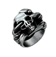 DRAGON CLAW SKULL STEEL METAL BIKER RING brx043 biker punk skeleton mummy death
