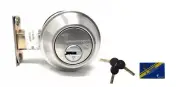 MUL-T-LOCK Grade 2 Single Cylinder Dead-Bolt with 3 Keys Satin Chrome