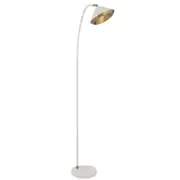 Lanzhou White Brass Cone Shade Floor Lamp