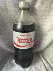 Share a Coke with Emily 2025 Personalized Gift Coca Cola Bottle 20oz Diet