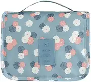 [Wanlai] Portable Toiletry Bag Travel Bag with Hanging Hook, Waterproof Make Up Cosmetic Bag Bathroom Organizer for Women and Girls