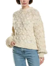 FRAME Denim Popcorn Stripe Alpaca-Blend Sweater