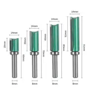 Tungsten Carbide 8mm Router Bit Woodworking Milling Cutter Trimming With Bearing