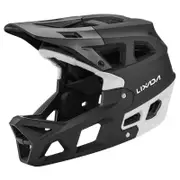 Lixada Full Face Mountain Bike Helmet Adult Racing Downhill MTB Helmet for Mountain Bike black/white