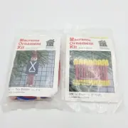2 VINTAGE KNOT HOUSE MACRAME CHRISTMAS KIT ORNAMENT Drum Toy Soldier New Kits