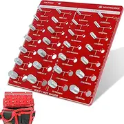 Nut and Bolt Thread Checker Set, Aluminum Alloy 28 Thread Identifier Gauge Inch and Metric Size Precise Screw Size and Thread Gauge Measuring Tool for Nuts Bolts Screws