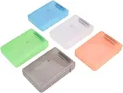 ELAYARD 5Pcs Durable Portable Hard Drive Protection Case Storage Box for Digital Accessories Organizer Mixed Colors with Strong Snap Lock Design for Enhanced Drop Resistance