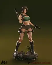 Lara Croft Fan Art Resin Statue Pro Painted 1/4 Scale - Made To Order