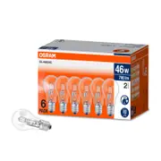 Osram classic AShape ES halogen clear 46W light globe - Pack of 6