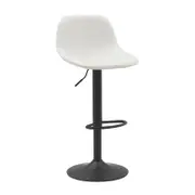 Viviendo Bar Stools Swivel Kitchen Dinning Height Chairs Gas Lift Barstool White x 2 - White | 86-108cm | 46cm