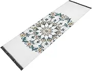 ZRYSMY Mandala Floral Blue Washable Runner Rug 2’ x 6’ Non-Slip Floor Carpet Runner Rug for Hallways Kitchen Laundry Room Bedroom Floor Carpet Runner- Soft Thin Mat for Family Pet