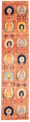 Vintage Hand-knotted Runner Rug 2'8" x 10'6" Traditional Wool Carpet
