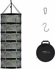 iPower Herb Drying Rack 2/4/6-Layer 2-Feet Hanging Mesh Net Dryer Collapsible