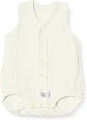 [村信株式会社] Muranobu NL70902 La Morphe Knit Soccer Sleeveless Front-Open Romper Underwear, 23.6 inches (60 cm), Cream Made in Japan
