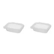 2x Progressive Softbox Silicone Rectangular Container Storage 2-Cup/470ml Clear