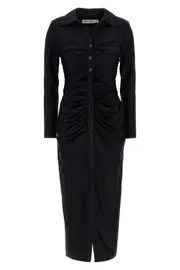 SELF PORTRAIT 'Black Jersey Cut Out Midi' Dress