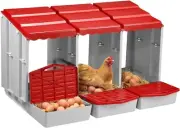 Pet Scene 3 Hole Chicken Nesting Box Roll Away Chick Hen Laying Boxes Modular Ne