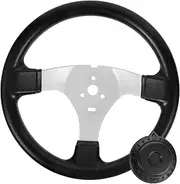 Garneck Kart Steering Wheel PU Accessory Durable Replacement for Go Karts Modified Vehicles Easy Installation Stylish Design for Enhanced Performance