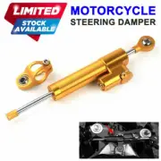 GOLD CNC Steering Damper Motorcycle Linear Stabilizer Reversed Safety Control
