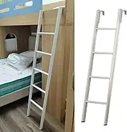Bunk Bed Replacement Ladder with Adjustable Hooks for Dormitory Loft Residence(5-Steps/165cm)