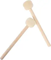 [LIYJTK] 2 Pcs Drum Mallet, Wool Felt Drum Stick, Anti-slip Bass Percussion Sticks, Instrument Band Accessory Part for Drums Snare Drums