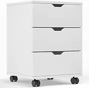 STARY Fully Assembled 3 Drawer Wood Rolling File Cabinet