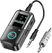 Bluetooth 5.4 Transmitter Receiver Wireless Aux Bluetooth Adapter for TV/Airplane/Car/HiFi/Speaker with Audio Adapter