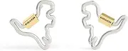 [Coach] Women's Signature Carabiner Rexy Stud Earrings, One Size, Brass Titanium, No Gemstone