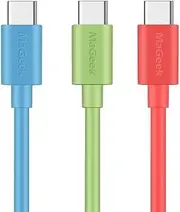 [MaGeek] (3-Pack)(1.0m) USB Type C to USB 2.0 Cables for Samsung Galaxy S20, S10, S9, S8, S8+, Nexus 6P, LG G6, New MacBook, Google Pixel XL,OnePlus and More (Green, Blue, Pink)