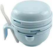 10 Pieces/Set Baby Food Masher Manual Fruit Grinding Bowl Travel Washable Multifunctional Filter Juicing Mill, Blue