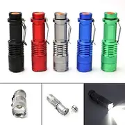 Alonefire SK68 Zoom Red Light Flashlight Mini Portable Belt Clip Tactical Focusing Zoom Torch Beekeeping Fishing Blood Vessels Search Ms Travel Hotel Camera De