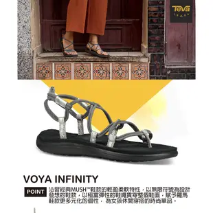 【TEVA】女 Voya Infinity Metallic 羅馬織帶涼鞋/雨鞋/水鞋-銀灰 (原廠現貨)