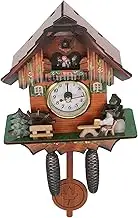 GLEAVI Quartz Bird Home Clock Pendulum Cuckoo Chalet Style Easy Install Home Decor