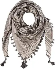 [Merewill] Premium Original Arabic Scarf 100% Cotton Shemagh Keffiyeh 49"x49" Arab Scarf