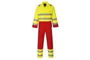 Portwest Unisex Adult Services Bizflame Pro High-Vis Overalls (Yellow/Red) - UTPW1014