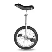 Yescom 16 In Wheel Outdoor Unicycle Adjustable Seat Exercise Unicycle, Silver