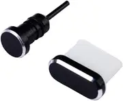 PEPLAYTAL Set USB C Earphone Jack Plug Caps Black Compatible with Huawei Honor Against Dust Liquid