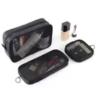 Mesh Mini Makeup Bag Black Wash Storage Bags Lipstick Pouch Toiletry Kit Set