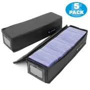 CM Top Loader Card Cases Hold 200 Toploaders with 3 Padded Dividers each, 5 Pack