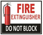 2pcs -FIRE Extinguisher DO NOT Block Sign (Aluminum, White 5X6-REF24-1027