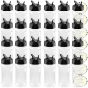 3 oz Plastic Spice Jars with Shaker Lids and Labels, 24 Pcs Clear 3 oz*24